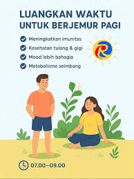 Paparan sinar matahari membantu tubuh memproduksi vitamin D